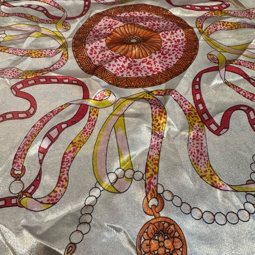 Pink Silk Scsrf - Picture 2 of 4
